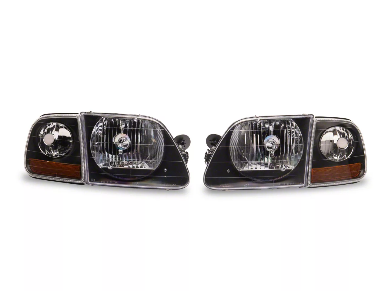 OEM Style Headlights; Black Housing; Clear Lens (97-03 F-150)