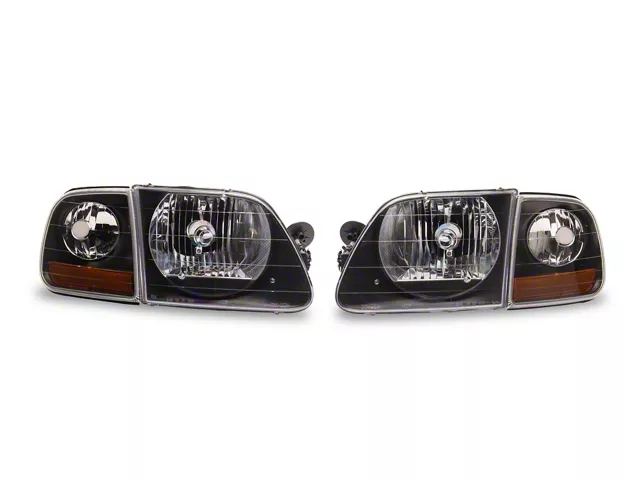 OEM Style Headlights; Black Housing; Clear Lens (97-03 F-150)