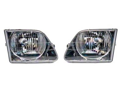 OEM Style Headlights; Chrome Housing; Clear Lens (97-03 F-150)