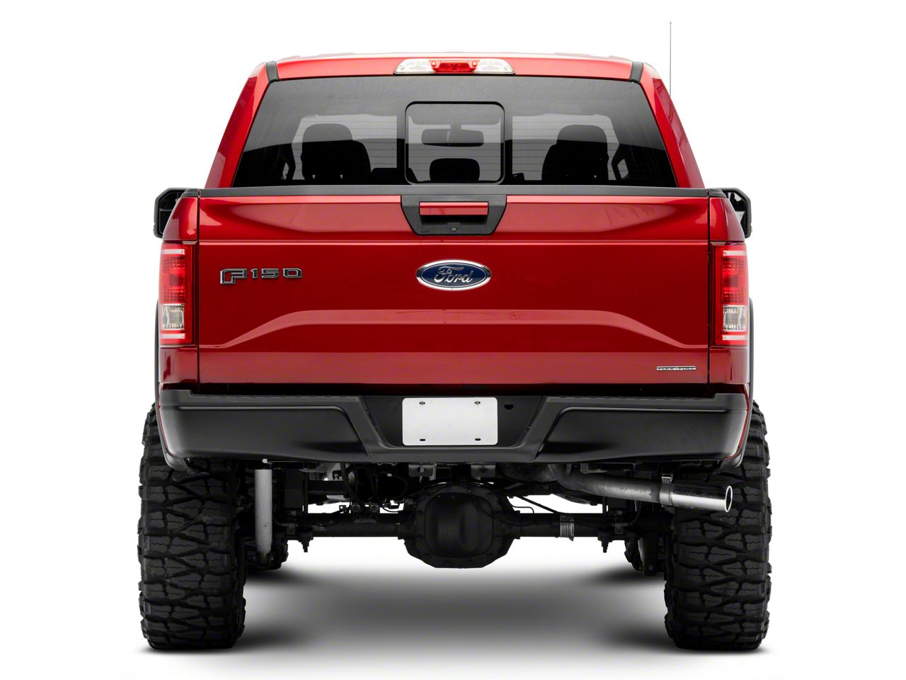 Primed Rear Step Bumper Assembly For 2015-2020 Ford F-150 – With Park/Tow Cutouts