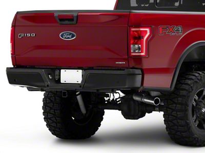 OEM Style Rear Bumper; Pre-Drilled for Backup Sensors; Black (15-20 F-150, Excluding Raptor)