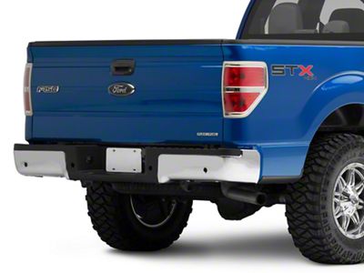 OEM Style Rear Bumper; Pre-Drilled for Backup Sensors; Chrome (09-14 F-150 Styleside w/o Hitch)
