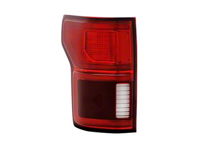 OEM Style Tail Light; Chrome Housing; Red/Clear Lens; Driver Side (18-20 F-150 w/ Factory LED BLIS Tail Lights)