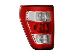 OEM Style Tail Light; Chrome Housing; Red/Clear Lens; Driver Side (21-23 F-150 w/ Factory Halogen Non-BLIS Tail Lights)