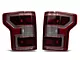 OEM Style Tail Lights; Dark Red Housing; Smoked Lens (18-20 F-150 w/ Factory Halogen Non-BLIS Tail Lights)