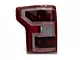 OEM Style Tail Lights; Dark Red Housing; Smoked Lens (18-20 F-150 w/ Factory Halogen Non-BLIS Tail Lights)