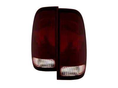 OEM Style Tail Lights; Chrome Housing; Red Smoked Lens (97-03 F-150 Styleside Regular Cab, SuperCab)