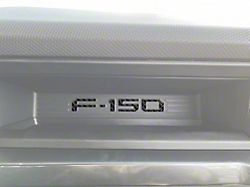Passenger Cubby Letter Overlays; Domed Carbon Fiber (21-25 F-150 STX, XL)