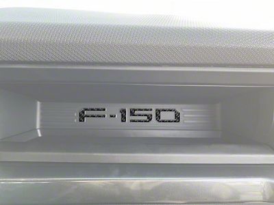 Passenger Cubby Letter Overlays; Forged Carbon Fiber (21-25 F-150 STX, XL)