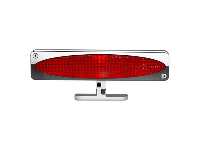 Oval Pedastal Third Brake Light; Brushed (Universal; Some Adaptation May Be Required)