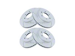 Performance Drilled and Slotted 6-Lug Rotors; Front and Rear (04-08 4WD F-150)
