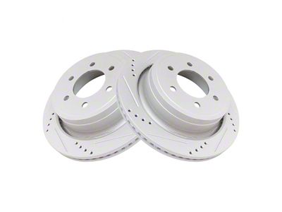 Performance Drilled and Slotted 6-Lug Rotors; Rear (12-14 F-150; 15-20 F-150 w/ Manual Parking Brake)