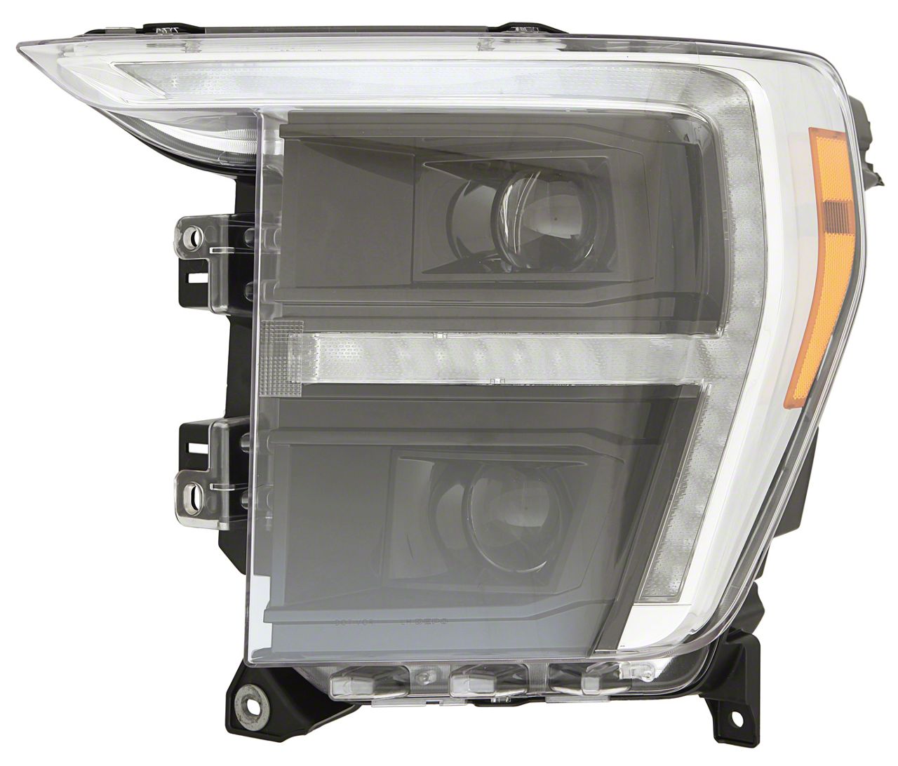 Performance Halogen Headlights with Sequential DRL; Black Housing; Clear Lens (21-23 F-150 w/ Factory Halogen Headlights)