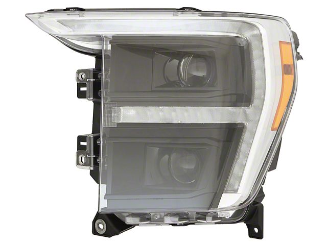 Performance Halogen Headlights with Sequential DRL; Black Housing; Clear Lens (21-23 F-150 w/ Factory Halogen Headlights)