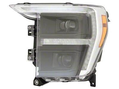 Performance Halogen Headlights with Sequential DRL; Black Housing; Clear Lens (21-23 F-150 w/ Factory Halogen Headlights)