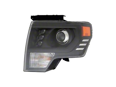 Performance Headlight; Black Housing; Clear Lens (09-14 F-150 w/ Factory Halogen Headlights)