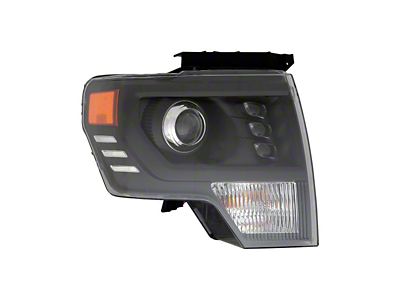 Performance Headlight; Black Housing; Clear Lens (09-14 F-150 w/ Factory Halogen Headlights)