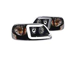 Performance Headlights; Black Housing; Clear Lens (97-03 F-150)