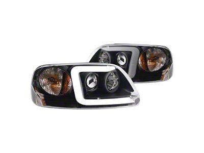 Performance Headlights; Black Housing; Clear Lens (97-03 F-150)