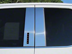 Pillar Post Trim with Keyless Entry Opening; Stainless Steel (15-20 F-150 SuperCab, SuperCrew)