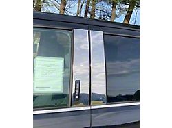 Pillar Post Trim; Stainless Steel (21-24 F-150 SuperCab, SuperCrew w/ Keyless Entry Touch Pad)