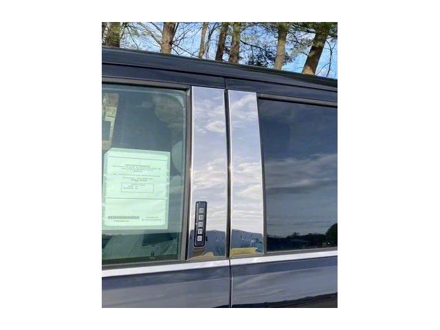 Pillar Post Trim; Stainless Steel (21-24 F-150 SuperCab, SuperCrew w/ Keyless Entry Touch Pad)