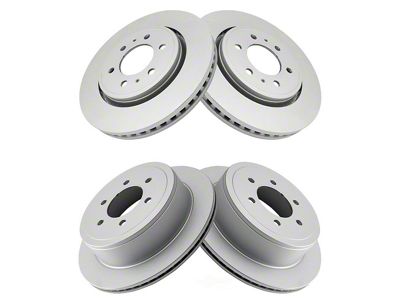 Plain Vented 6-Lug Rotors; Front and Rear (10-11 F-150)