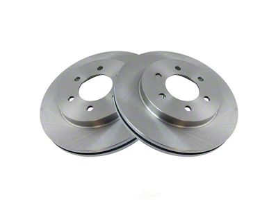 Plain Vented 6-Lug Rotors; Front Pair (04-08 4WD F-150)