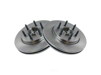 Plain Vented 6-Lug Rotors; Front Pair (04-08 2WD F-150)