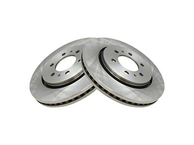 Plain Vented 6-Lug Rotors; Front Pair (10-20 F-150)