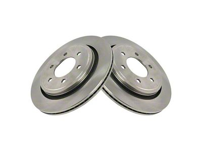 Plain Vented 6-Lug Rotors; Rear Pair (15-17 F-150 w/ Electric Parking Brake)
