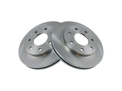 Plain Vented 7-Lug Rotors; Front Pair (04-08 4WD F-150)