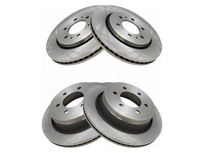 Plain Vented 6-Lug Rotors; Front and Rear (12-14 F-150; 15-20 F-150 w/ Manual Parking Brake)