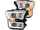 Plank Style Switchback Projector Headlights; Chrome Housing; Clear Lens (15-17 F-150 w/ Factory Halogen Headlights)