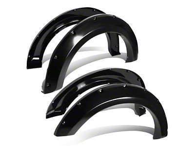Pocket Style Fender Flares; Gloss Black (04-08 F-150 Styleside)