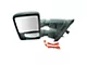 Powered Heated Manual Folding Towing Mirrors with Smoked Turn Signal Lens (07-14 F-150 w/ Memory & Marker Light Mirrors)