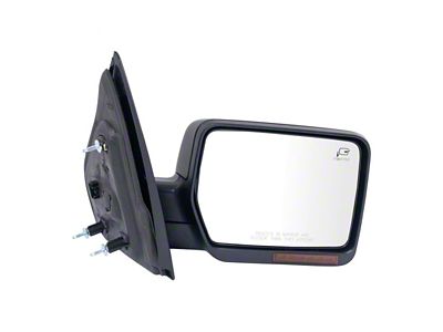 Powered Heated Memory Mirror with Puddle Light and Turn Signal; Paint to Match Black; Passenger Side (07-08 F-150)