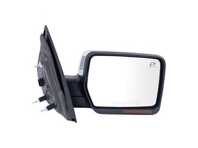 Powered Heated Memory Power Folding Mirror with Puddle Light and Turn Signal; Chrome; Passenger Side (07-08 F-150)