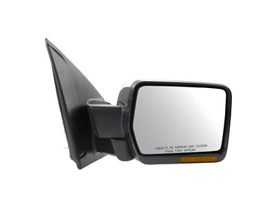 Powered Heated Memory Power Folding Mirror with Puddle Light and Turn Signal; Chrome; Passenger Side (09-10 F-150)