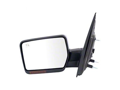 Powered Heated Memory Mirror with Puddle Light and Turn Signal; Chrome; Driver Side (07-08 F-150)