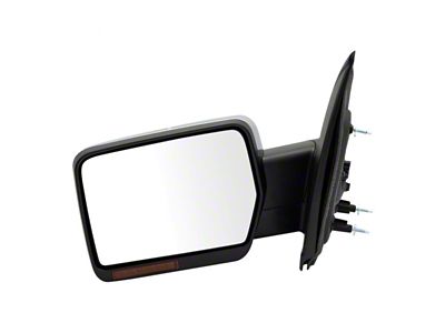 Powered Heated Memory Mirror with Turn Signal; Chrome; Driver Side (09-10 F-150)