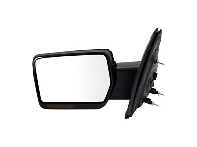 Powered Heated Memory Mirror with Turn Signal; Paint to Match Black; Driver Side (09-10 F-150)