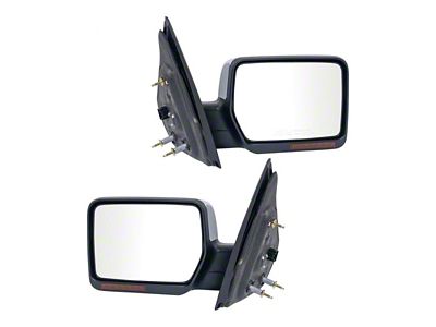 Powered Heated Memory Mirrors with Turn Signal; Chrome (07-08 F-150)