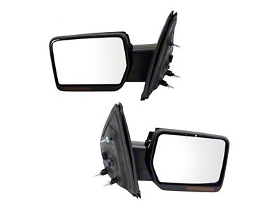 Powered Heated Memory Mirrors with Turn Signal; Paint to Match Black (09-10 F-150)