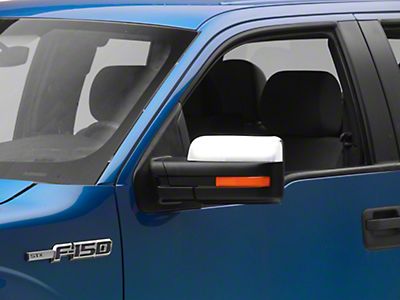 LifSet of 2 Mirror Power Amber Reflector Textured Cap Pair For 2004-14 Ford F150