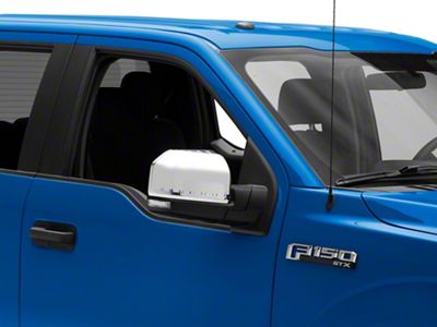 Powered Heated Memory Side Mirror with Puddle Light and Chrome Cap; Passenger Side (15-18 F-150)
