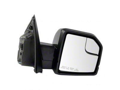 Powered Heated Memory Side Mirror with Spotlight Puddle Light; Passenger Side (18-19 F-150)