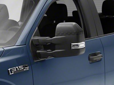 Powered Heated Power Folding Towing Mirror; Driver Side (15-18 F-150)