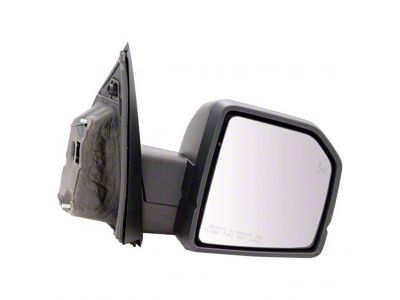 Powered Heated Side Mirror with Blind Spot Detection; Passenger Side (15-18 F-150)