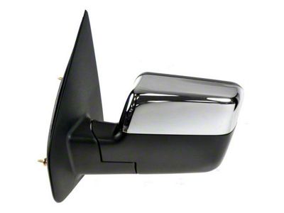 Powered Heated Side Mirror with Chrome Cap; Driver Side (04-06 F-150)